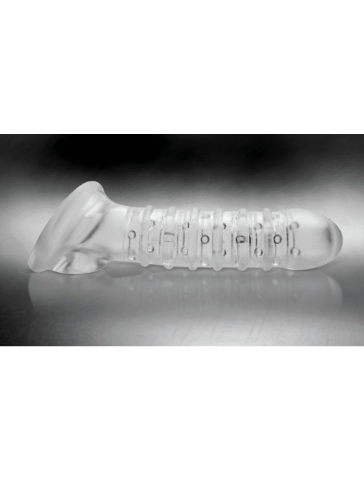 Утолщающая ребристая насадка на пенис - Доминирующее кольцо - в Черкесске купить с доставкой