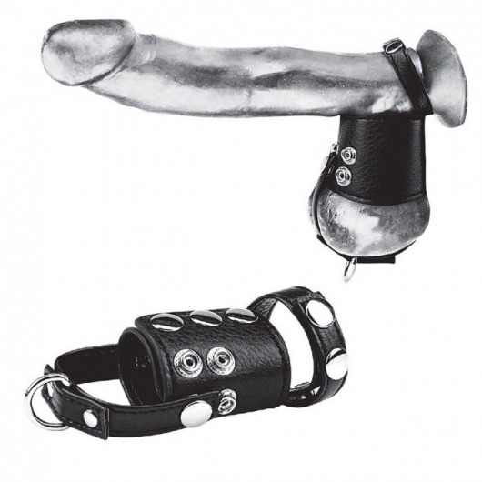Кольцо на член и мошонку Cock Ring With 2  Ball Stretcher And Optional Weight Ring - BlueLine - в Черкесске купить с доставкой
