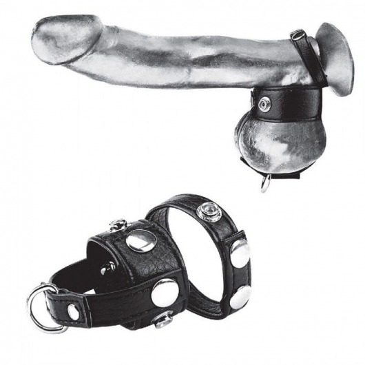 Утяжка для мошонки и пениса Cock Ring With 1  Ball Stretcher And Optional Weight Ring - BlueLine - купить с доставкой в Черкесске