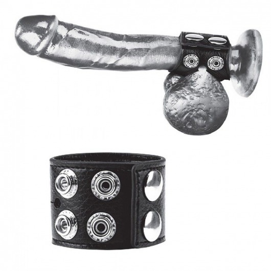 Ремень на член и мошонку 1.5  Cock Ring With Ball Strap - BlueLine - купить с доставкой в Черкесске