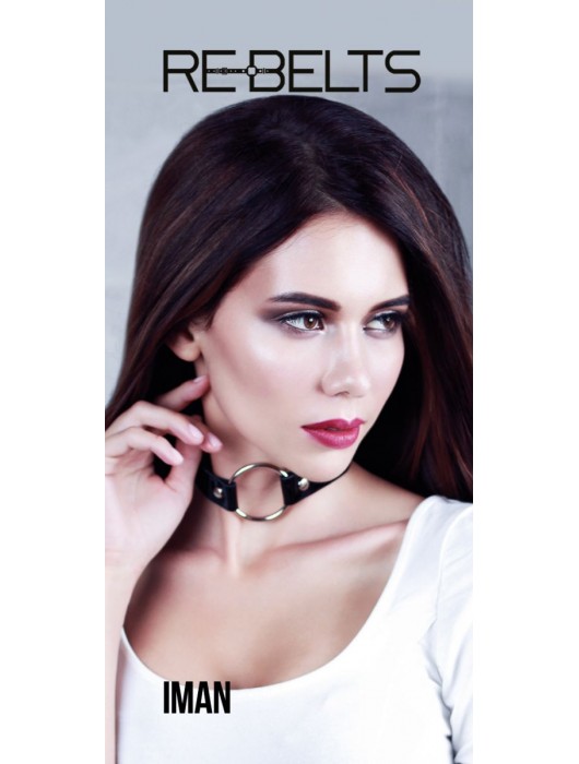 Чёрный чокер-кляп Iman Black - Rebelts - купить с доставкой в Черкесске