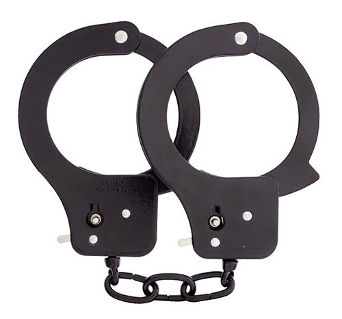 Чёрные наручники из листового металла BONDX METAL CUFFS BLACK - Dream Toys - купить с доставкой в Черкесске