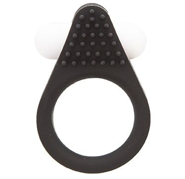Чёрное эрекционное кольцо LIT-UP SILICONE STIMU RING 1 BLACK - Dream Toys - в Черкесске купить с доставкой