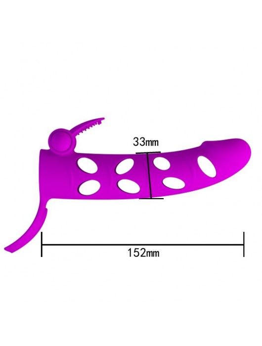 Насадка с закрытой головкой и виброэлементом для клиторального массажа - Baile - в Черкесске купить с доставкой