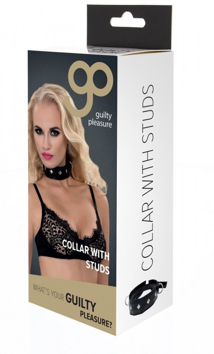 Полиуретановый ошейник с пуклями и D-кольцами Collar with Studs - Blush Novelties - купить с доставкой в Черкесске