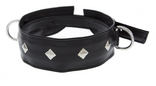 Полиуретановый ошейник с пуклями и D-кольцами Collar with Studs - Blush Novelties - купить с доставкой в Черкесске