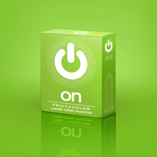 Цветные ароматизированные презервативы ON) Fruit   Color - 3 шт. - ON) - купить с доставкой в Черкесске