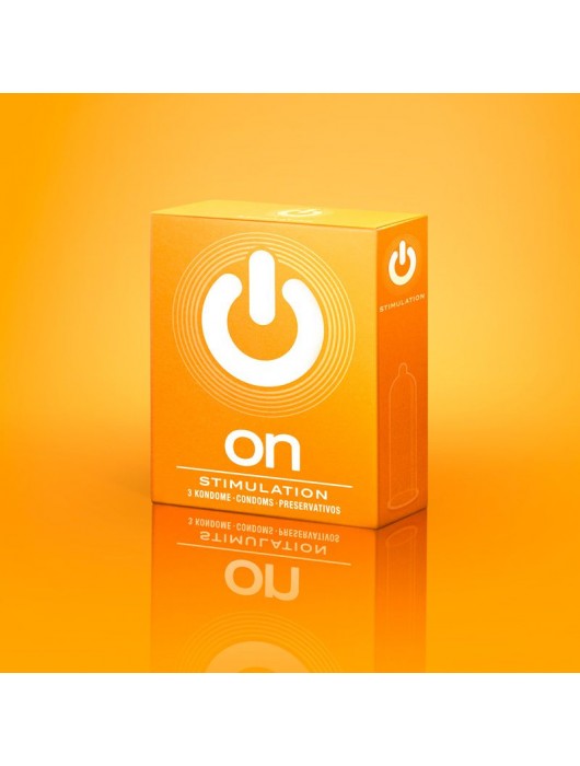 Презервативы ON) Stimulation с точками - 3 шт. - ON) - купить с доставкой в Черкесске