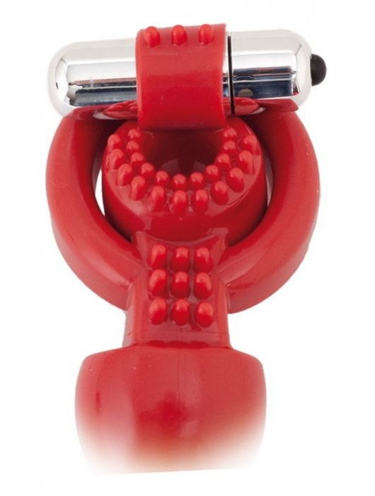 Красная вибронасадка с анальным стимулятором - ToyFa - в Черкесске купить с доставкой
