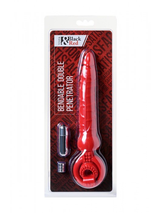 Красная вибронасадка с анальным стимулятором - ToyFa - в Черкесске купить с доставкой