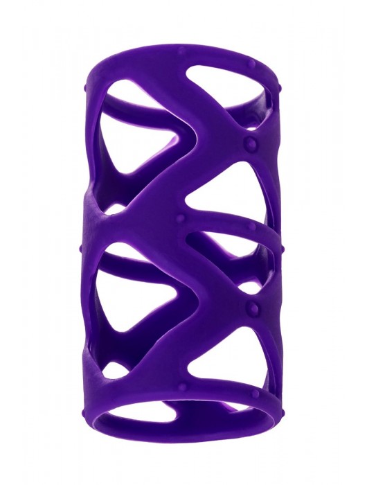 Фиолетовая насадка-сетка на пенис - 7,5 см. - A-toys - в Черкесске купить с доставкой