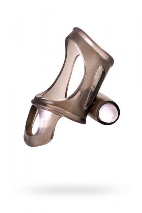 Дымчатая насадка на пенис Toyfa XLover с вибропулей - ToyFa - в Черкесске купить с доставкой