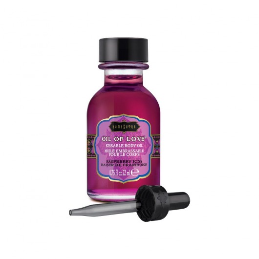 Масло для ласк с ароматом малины Oil of Love Raspberry Kiss - 22 мл. - Kama Sutra - купить с доставкой в Черкесске