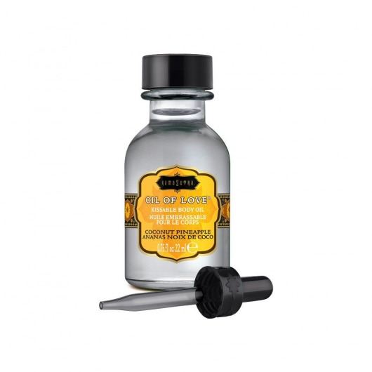 Масло для ласк с ароматом кокоса и ананаса Oil of Love Coconut Pineapple - 22 мл. - Kama Sutra - купить с доставкой в Черкесске