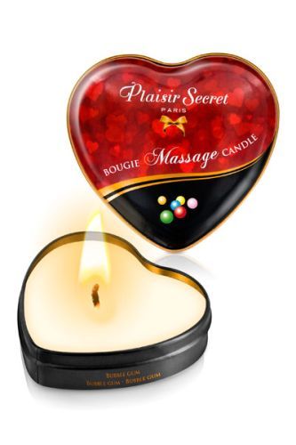Массажная свеча с ароматом бубль-гума Bougie Massage Candle - 35 мл. - Plaisir Secret - купить с доставкой в Черкесске