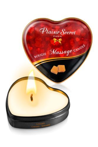 Массажная свеча с ароматом карамели Bougie Massage Candle - 35 мл. - Plaisir Secret - купить с доставкой в Черкесске