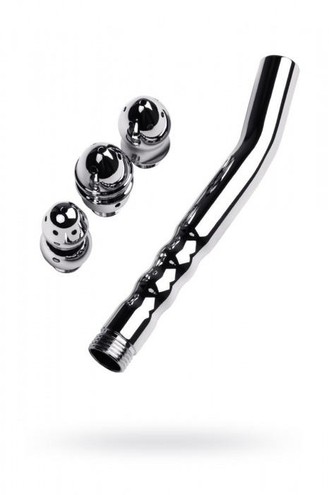 Металлический анальный душ с тремя насадками - ToyFa - купить с доставкой в Черкесске
