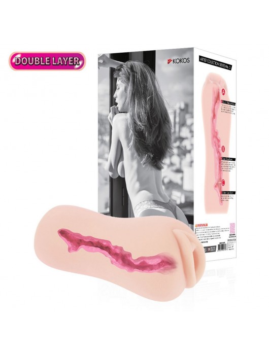 Мастурбатор-вагина Sanda с рельефным тоннелем - KOKOS - в Черкесске купить с доставкой