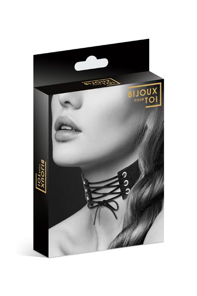 Оригинальный ошейник-чокер со шнуровкой - Bijoux Pour Toi - купить с доставкой в Черкесске