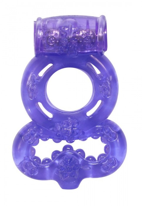 Фиолетовое эрекционное кольцо Rings Treadle с подхватом - Lola Games - в Черкесске купить с доставкой