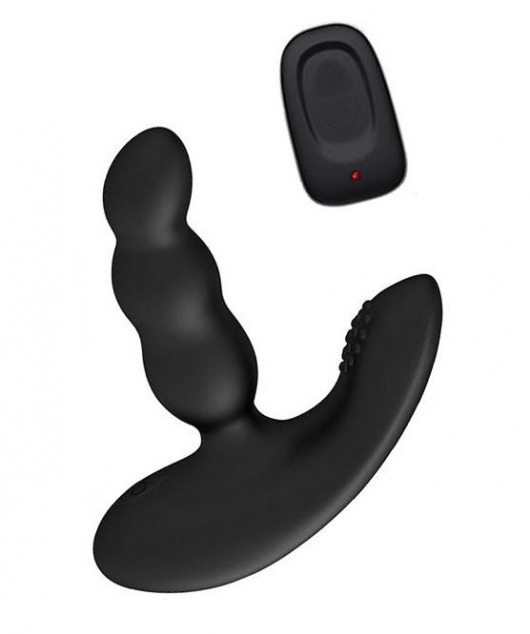 Черный силиконовый стимулятор простаты Levett Nitoc с пультом ДУ - Levett - в Черкесске купить с доставкой