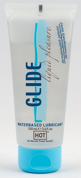 Интимная смазка на водной основе Glide - 100 мл. - HOT - купить с доставкой в Черкесске