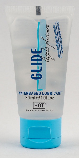 Интимная смазка на водной основе Glide - 30 мл. - HOT - купить с доставкой в Черкесске