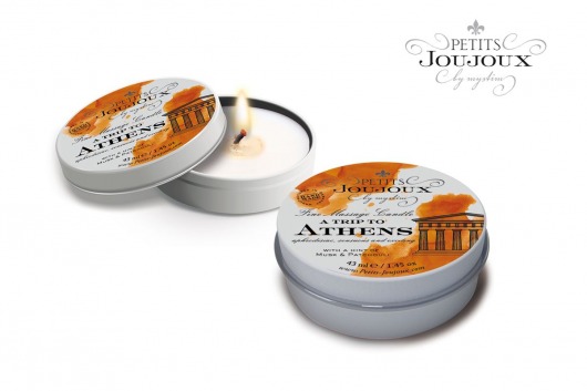 Массажная свеча Petits Joujoux Athens с ароматом муската и пачули - 33 гр. - MyStim - купить с доставкой в Черкесске