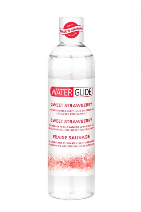 Лубрикант на водной основе с ароматом клубники SWEET STRAWBERRY - 300 мл. - Waterglide - купить с доставкой в Черкесске