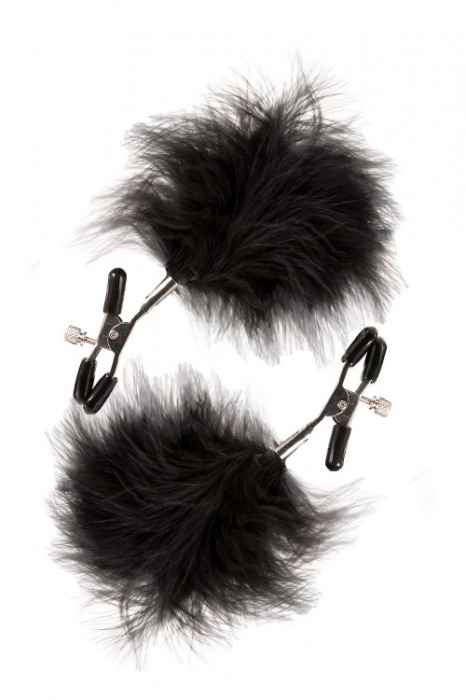 Зажимы для сосков с пухом FEATHERED NIPPLE CLAMPS - Blush Novelties - купить с доставкой в Черкесске