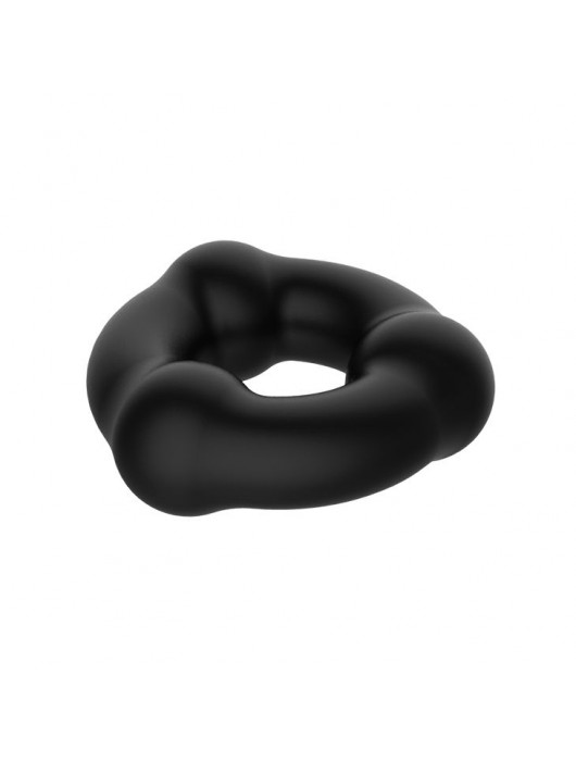 Черное эрекционное кольцо с 3 шариками - Baile - в Черкесске купить с доставкой