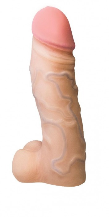 Реалистичная насадка с мошонкой REAL Standard - 15,5 см. - LOVETOY (А-Полимер) - купить с доставкой в Черкесске