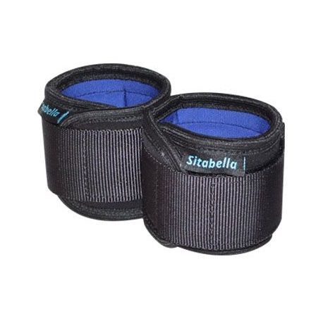 Неопреновые черно-синие наручники - Sitabella - купить с доставкой в Черкесске