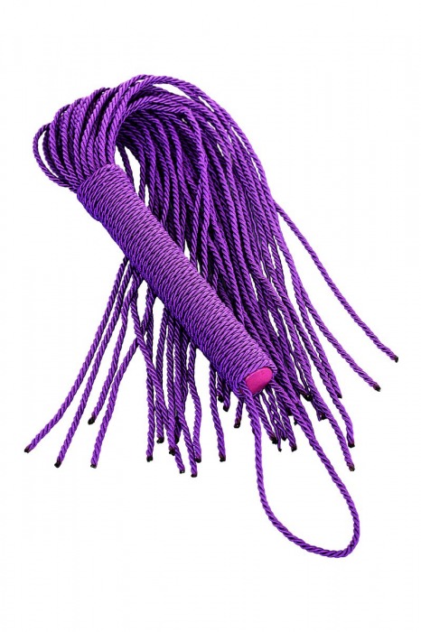 Сиреневый флоггер из веревки Theatre - 48,5 см. - ToyFa - купить с доставкой в Черкесске
