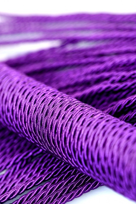 Сиреневый флоггер из веревки Theatre - 48,5 см. - ToyFa - купить с доставкой в Черкесске