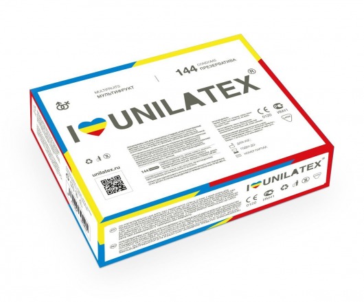 Разноцветные ароматизированные презервативы Unilatex Multifruits - 144 шт. - Unilatex - купить с доставкой в Черкесске