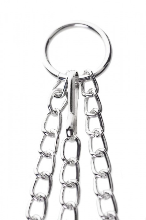 Черно-серебристые зажимы для сосков с кольцом для пениса TOYFA Metal - ToyFa - купить с доставкой в Черкесске