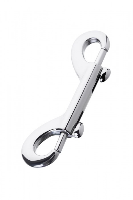 Серебристый двухсторонний карабин TOYFA Metal - ToyFa - купить с доставкой в Черкесске