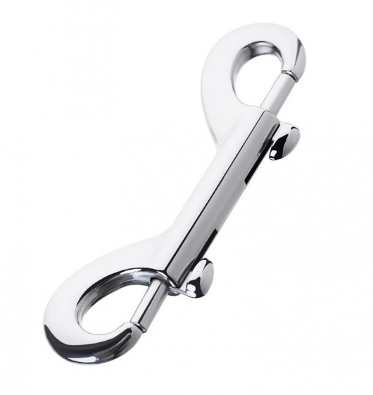 Серебристый двухсторонний карабин TOYFA Metal - ToyFa - купить с доставкой в Черкесске