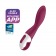 Малиновый вибромассажер для стимуляции G-точки Heated Thrill - 20,6 см. - Satisfyer купить в Черкесске с доставкой в Orgasmix.ru Малиновый вибромассажер для стимуляции G-точки Heated Thrill - 20,6 см. - Satisfyer