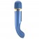 Синий wand-вибромассажер Colorful Massager - 24 см. - Baile