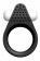 Чёрное эрекционное кольцо LIT-UP SILICONE STIMU RING 1 BLACK - Dream Toys - в Черкесске купить с доставкой